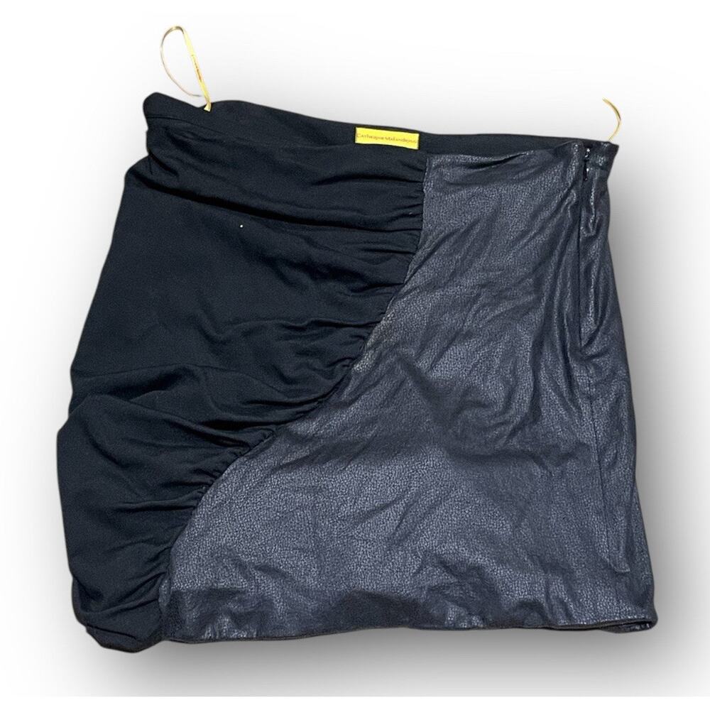 Catherine‎ Malandrino Asymmetrical Viscose Black Mini Skirt, Size 8 (US) 20”/16”